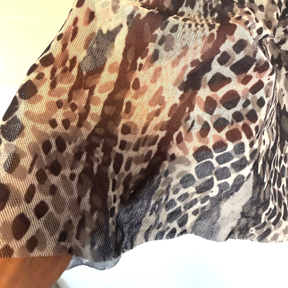 Sweet Pea Circa 2007 Python Print Double Mesh Tan… - image 8